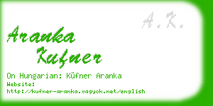 aranka kufner business card
